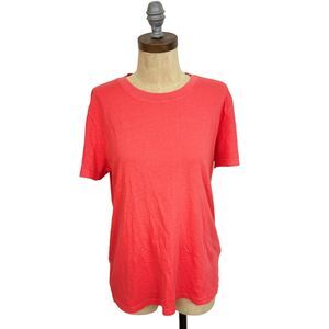 J.CREW Vintage Jersey Classic-Fit Crew T-Shirt M Coral Red Cotton NWT B37